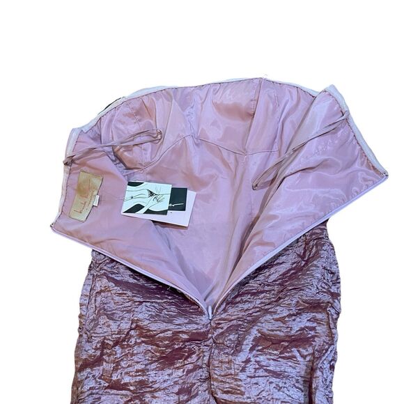 Nicole Miller Runway Gala Party Couture Dress Gown Size 8 Semi Metallic NEW TAGS - Picture 9 of 15